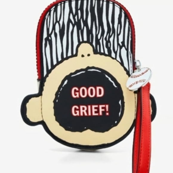 Peanuts Cream and Black Baseball Cap Wristlet - Picture 3 of 6